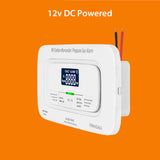 PANGAEA RV Carbon Monoxide & Propane Dual Gas Detector - Hard-Wired DC 12V, Large LCD Display, 85dB Loud Alarm, Easy Rest/Test Button - Ultimate Safety for Your Adventures (Flush Mount - White)