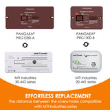 PANGAEA Digital RV Propane Gas Detector with 85dB Loud Alarm, DC 12V, for Trailer, Motorhome, Motorcoach (PRG1000-A, Flush Install Model, Brown)