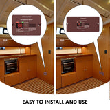 PANGAEA Digital RV Propane Gas Detector with 85dB Loud Alarm, DC 12V, for Trailer, Motorhome, Motorcoach (PRG1000-A, Flush Install Model, Brown)