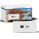 PANGAEA Digital RV Propane Gas Detector with 85dB Loud Alarm, DC 12V, for Trailer, Motorhome, Motorcoach (PRG1000-A, Flush Install Model, White)