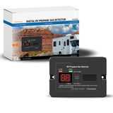 PANGAEA Digital RV Propane Gas Detector with 85dB Loud Alarm, DC 12V, for Trailer, Motorhome, Motorcoach (PRG1000-B, Surface Install Model, Black)