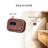 SENSYX RV Carbon Monoxide & Propane Dual Gas Detector - Hard-Wired DC 12V, Large LCD Display, 85dB Loud Alarm, Easy Rest/Test Button - Ultimate Safety for Your Adventures (Surface Mount - Brown)