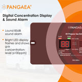 PANGAEA Digital RV Propane Gas Detector with 85dB Loud Alarm, DC 12V, for Trailer, Motorhome, Motorcoach (PRG1000-A, Flush Install Model, Brown)