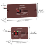 PANGAEA Digital RV Propane Gas Detector with 85dB Loud Alarm, DC 12V, for Trailer, Motorhome, Motorcoach (PRG1000-B, Surface Install Model, Brown)