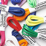 PANGAEA [2 Pairs] Pack Waxed Round Oxford Shoe Laces for Dress Shoes Chukka 3/32" Thin (Multiple Colors & Sizes Available)